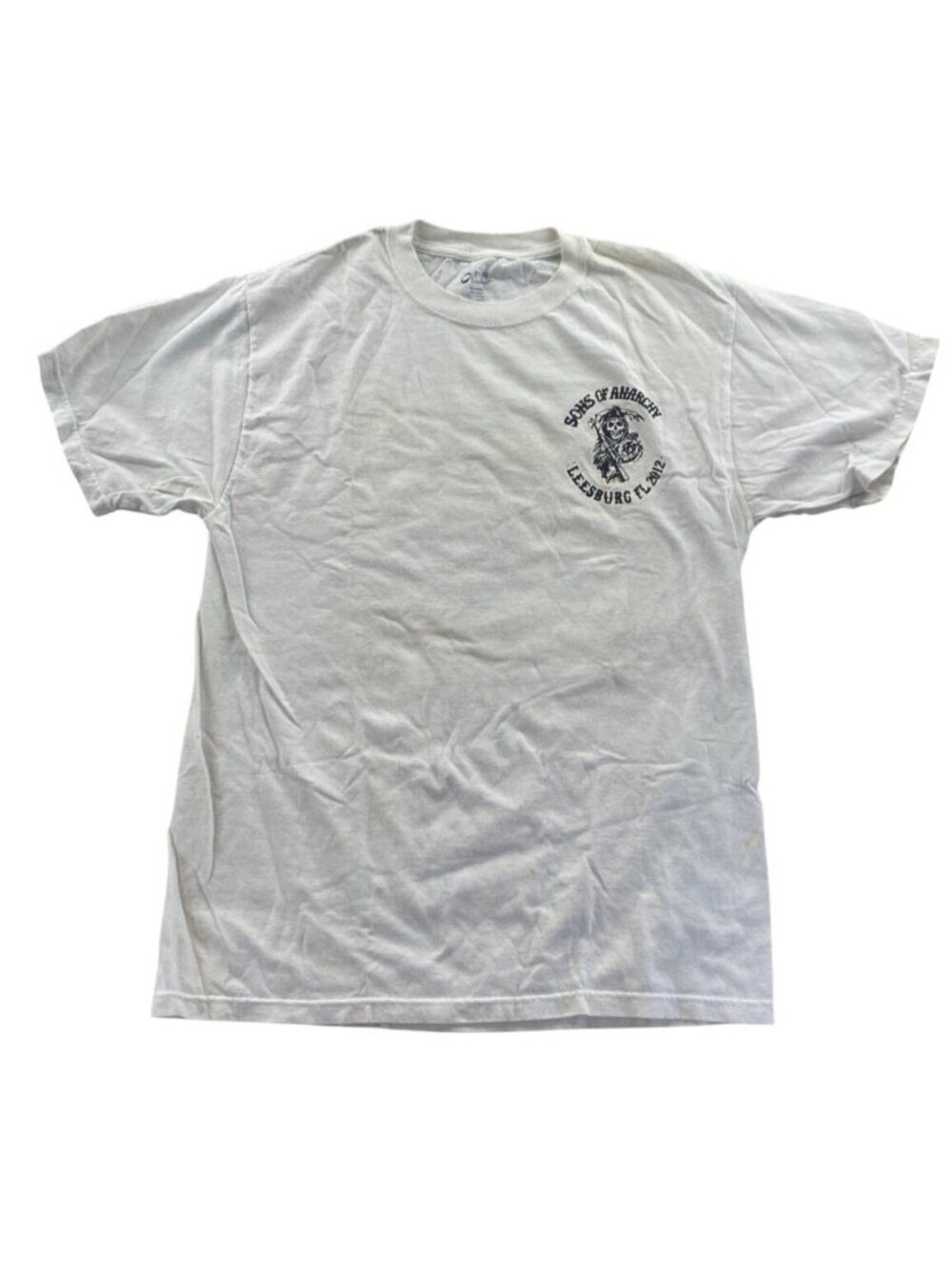 Sons Of Anarchy Port & Company T-Shirt Medium White Leesburg FL 2012 Graphic Tee
